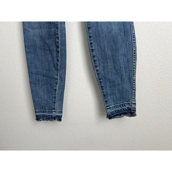 Ayr The Riser Women’s Medium Wash High Waisted Jeans Size 25 Raw Hem - Picture 2 of 9